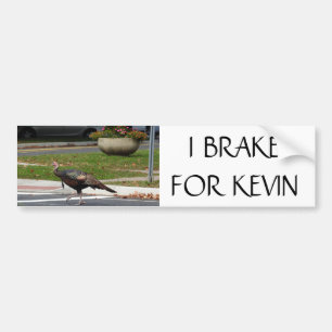 Adesivo Para Carro Kevin The Turkey - EU TRABALHO PARA KEVIN