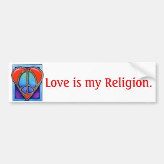 Adesivo Para Carro kgb073_450, amor é minha religião