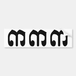 Adesivo Para Carro Khmer Script do Cambojano Número 3 / Três / ៣