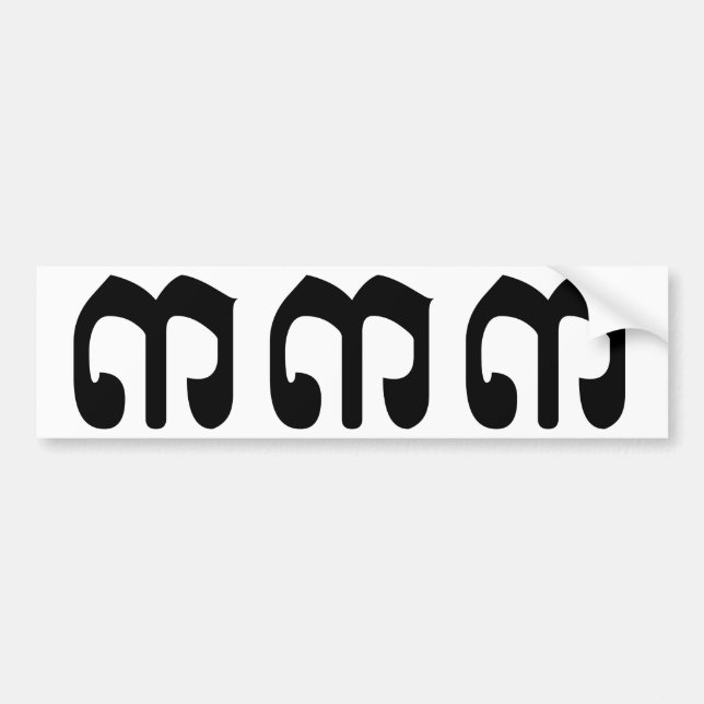 Adesivo Para Carro Khmer Script do Cambojano Número 3 / Três / ៣ (Bei (Frente)