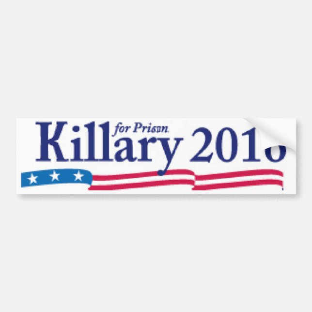 Adesivo Para Carro Killary (Hillary) para a prisão 2016 (Frente)