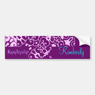 Adesivo Para Carro Kimberly Designer Name Bumper Sticker