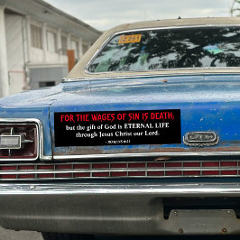 Adesivo Para Carro King James Bíblia Romans 6:23 Gospel Christian
