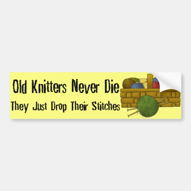 Adesivo Para Carro Knitters velhos (Frente)