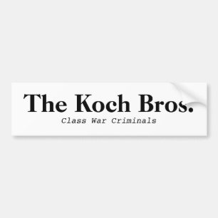 Adesivo Para Carro Koch Bros. Autocolante no vidro traseiro da guerra
