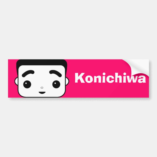 Adesivo Para Carro Konichiwa (Frente)