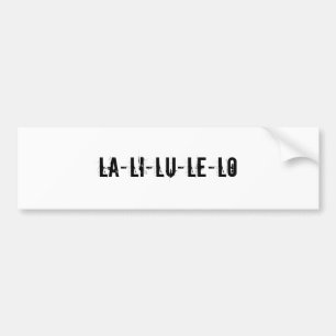 Adesivo Para Carro La-li-lu-le-lo