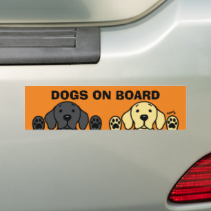 Adesivo Para Carro Labrador Duo Vendo Cachorros no Conselho Pára-choq