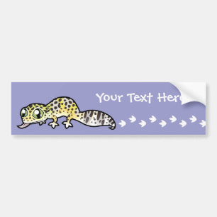 Adesivo Para Carro Lagarto Leopardo de Desenho Animado