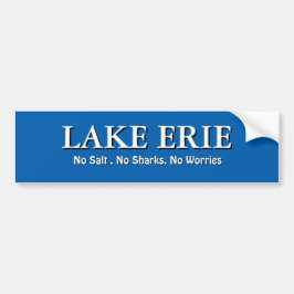 Adesivo Para Carro Lago ERIE - sem sal, sem tubarões, sem preocupaçõe