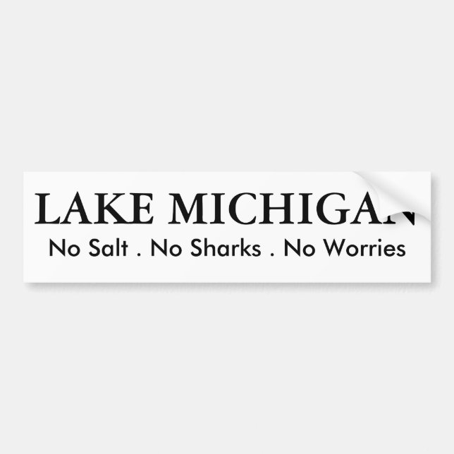 Adesivo Para Carro Lago Michigan - humor (Frente)