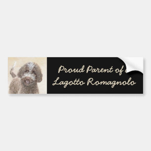 Adesivo Para Carro Lagotto Romagnolo Painting - Cute Original Dog Art