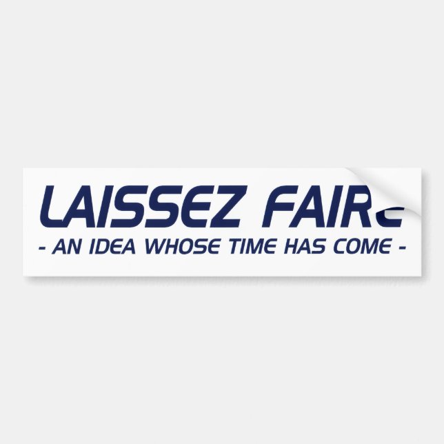 Adesivo Para Carro Laissez Faire Bumpersticker - branco (Frente)