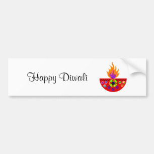 Adesivo Para Carro Lâmpada colorida Diya de Diwali
