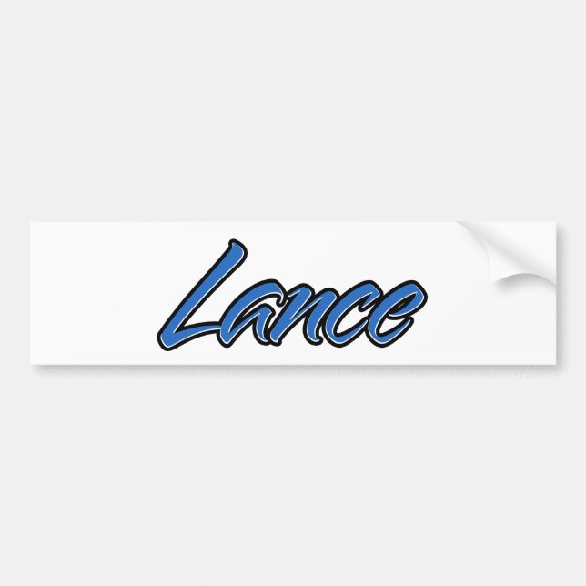 Adesivo Para Carro Lance Name blue Aufkleber Sticker Autoaufkleber (Frente)