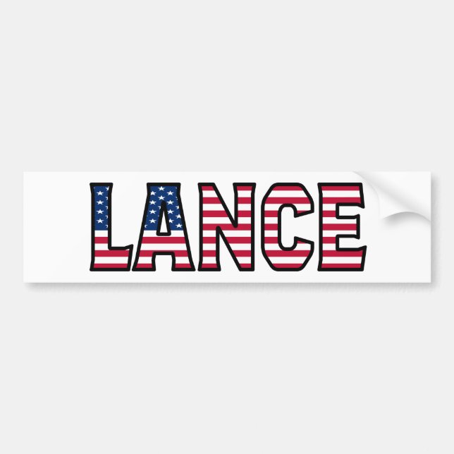 Adesivo Para Carro Lance Name Vorname USA Aufkleber Sticker Auto (Frente)