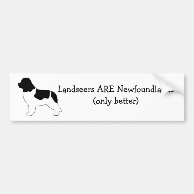 Adesivo Para Carro Landseers É Newfoundlands. (Frente)