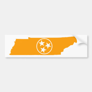 Adesivo Para Carro Laranja do estado de Tennessee