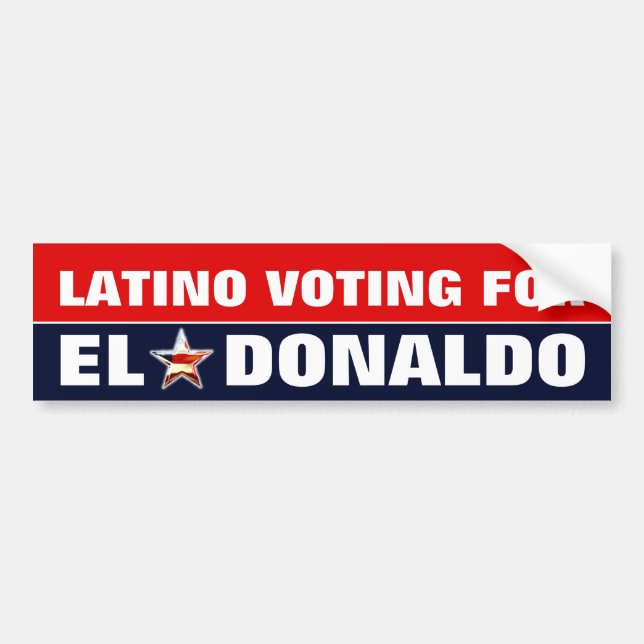 Adesivo Para Carro Latino que vota para Donald Trump (Frente)