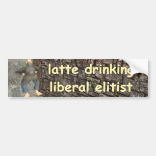Adesivo Para Carro latte que bebe o elitista liberal