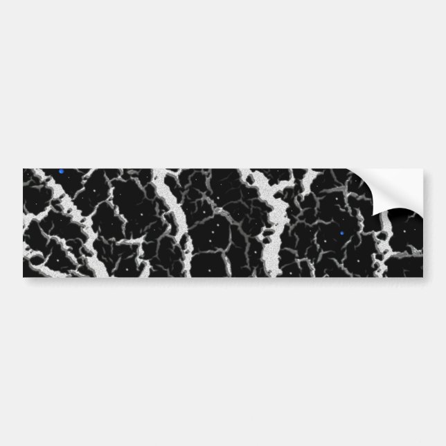 Adesivo Para Carro Lava de espaço rachada - Branco (Frente)
