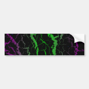 Adesivo Para Carro Lava de espaço rachada - Roxo/Verde