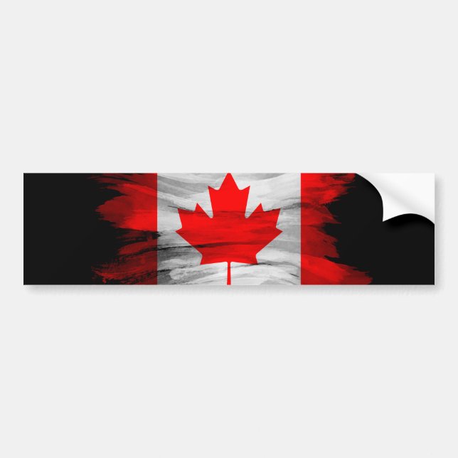Adesivo Para Carro Lave de pincel, bandeira nacional do Canadá (Frente)