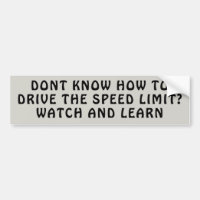 Leasons do limite de velocidade. Olhe e aprenda