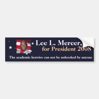 Adesivo Para Carro Lee L. Mercer, Jr. para o presidente 2016