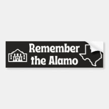 Lembre-se do Alamo Texas Themed Bumper Sticker