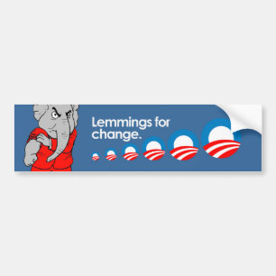 Adesivo Para Carro Lemmings para a mudança Bumpersticker