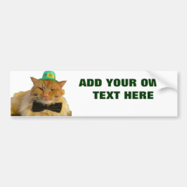Adesivo Para Carro Leprechaun Cat com seu texto