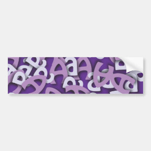 Adesivo Para Carro Letra A Purple