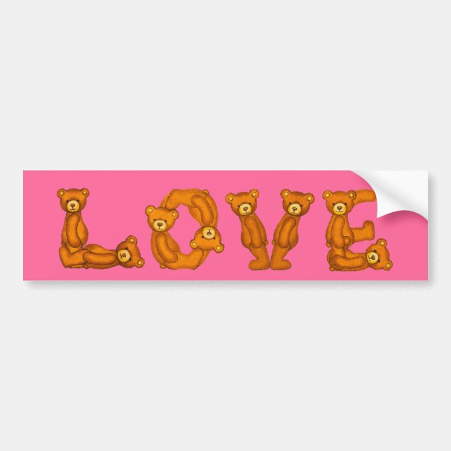Adesivo Para Carro Letra Alphabet~Customize~Sticker do urso de (Frente)