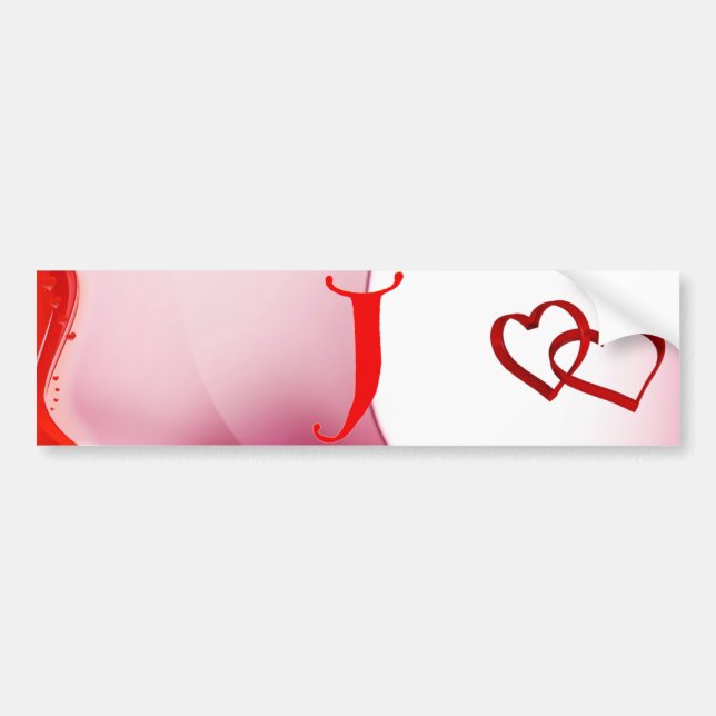 Adesivo Para Carro Letra J Bumper Sticker (Frente)
