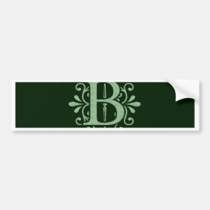 Adesivo Para Carro Letras alfabéticas - letra B - verde