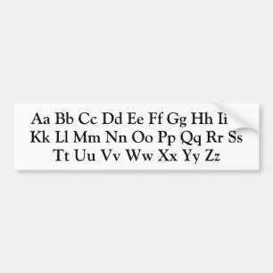 Adesivo Para Carro Letras do alfabeto - caixas e ABC Lowercase