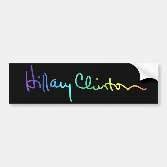 Adesivo Para Carro LGBT para Hillary Clinton (Frente)