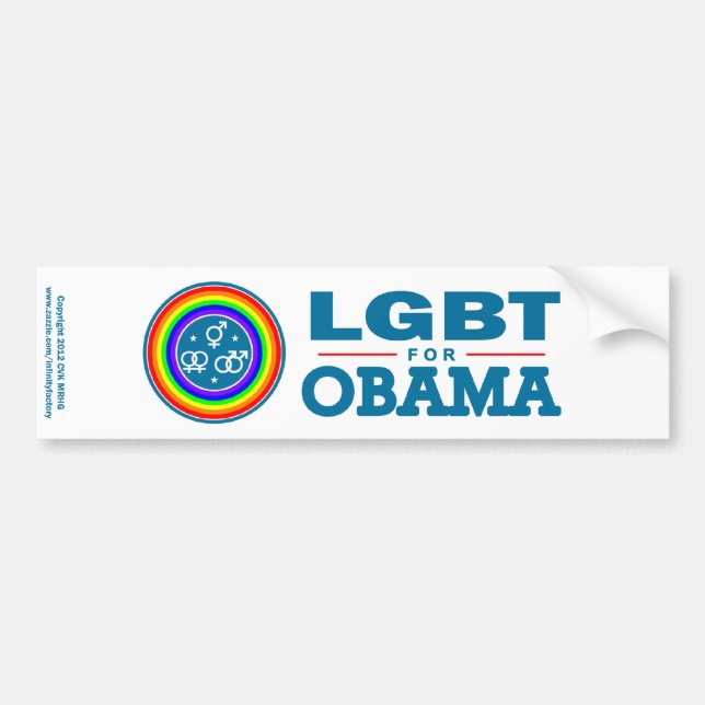 Adesivo Para Carro LGBT para OBAMA (Frente)