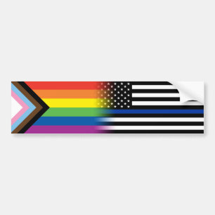 Adesivo Para Carro LGBTQ Sinalizador de Orgulho de Progresso Inclusiv