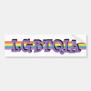 Adesivo Para Carro LGBTQIA Pride Rainbow Bumper Sticker