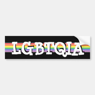 Adesivo Para Carro LGBTQIA Pride Rainbow Bumper Sticker