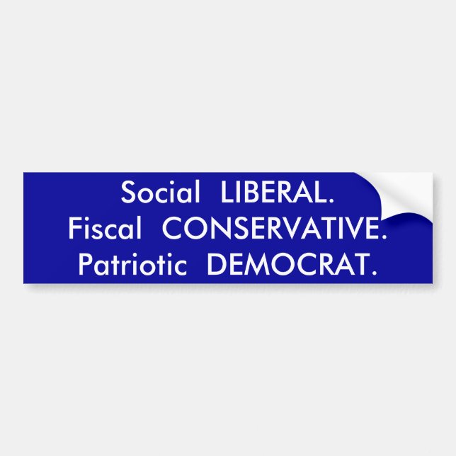 Adesivo Para Carro LIBERAL.Fiscal social CONSERVATIVE.Patriotic… (Frente)