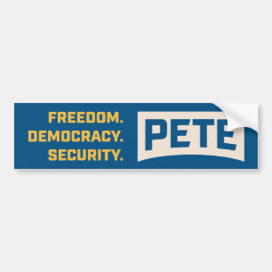 Adesivo Para Carro Liberdade. Democracia. Segurança. #PeteForAmerica