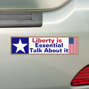 Adesivo Para Carro Liberdade é Essencial Conversar sobre isso Bumper 