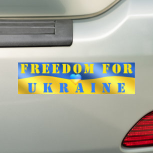 Adesivo Para Carro Liberdade Para A Ucrânia - Apoio À Paz Bandeira 