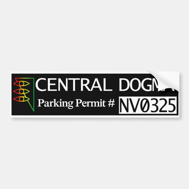 Adesivo Para Carro Licença central do estacionamento do dogma (Frente)