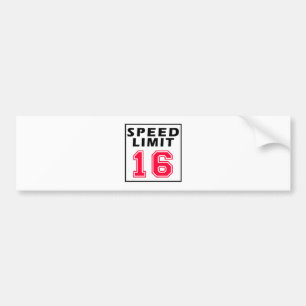 Adesivo Para Carro Limite de velocidade 16 designs do aniversário