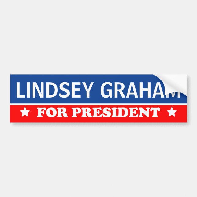 Adesivo Para Carro Lindsey Graham para o presidente 2016 (Frente)