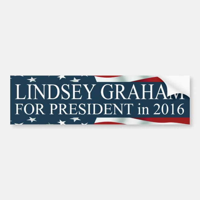 Adesivo Para Carro Lindsey Graham para Presidente em 2016 (Frente)